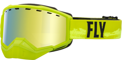Focus Snow Goggle Green/Black W/ Gold Mirror/Yellow Lens