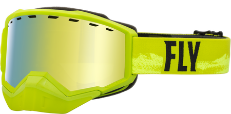 Focus Snow Goggle Green/Black W/ Gold Mirror/Yellow Lens