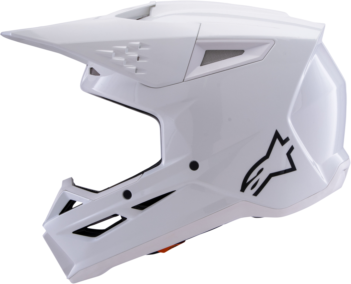 Sm3 Solid Helmet White Glossy Xs