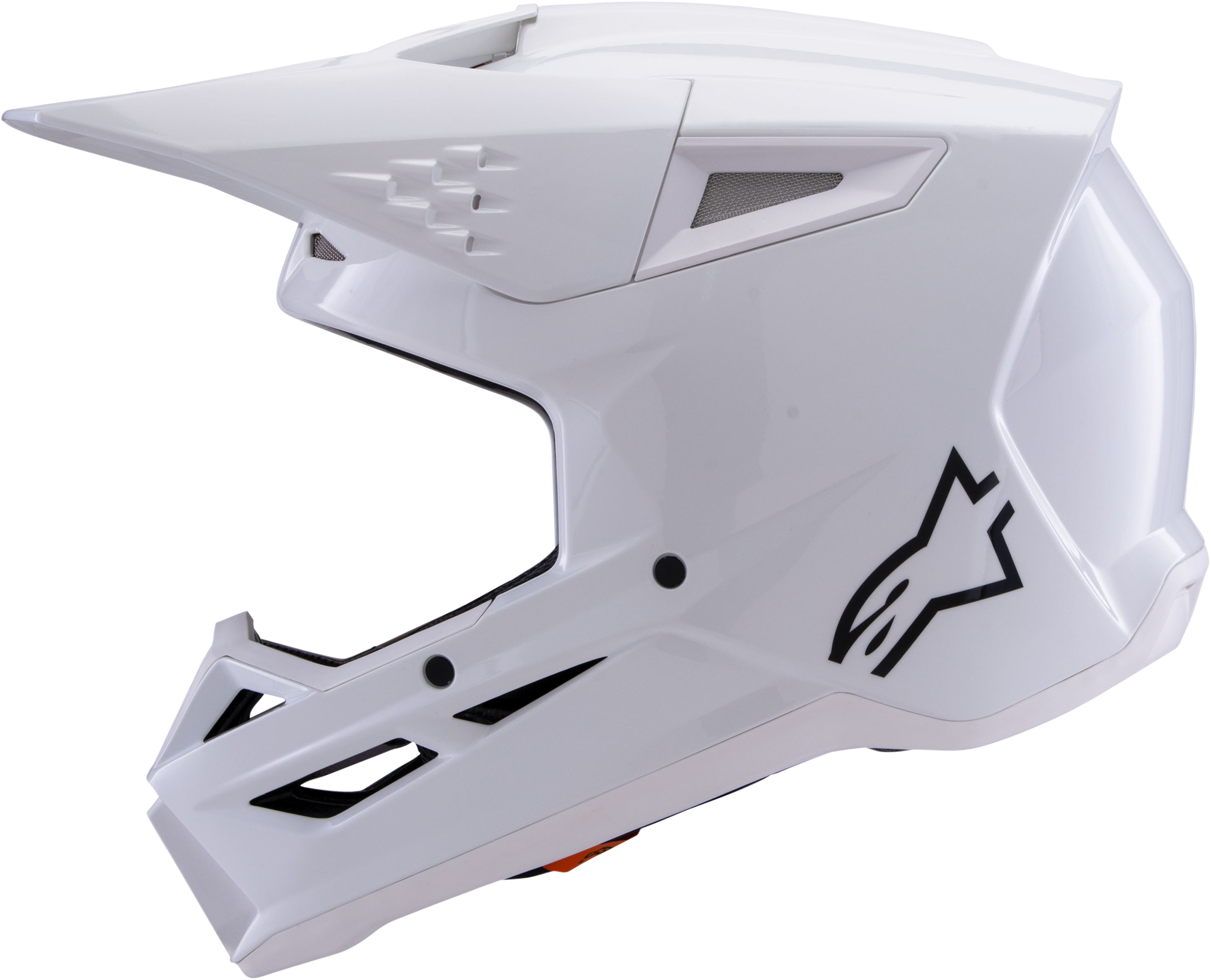 Sm3 Solid Helmet White Glossy Md