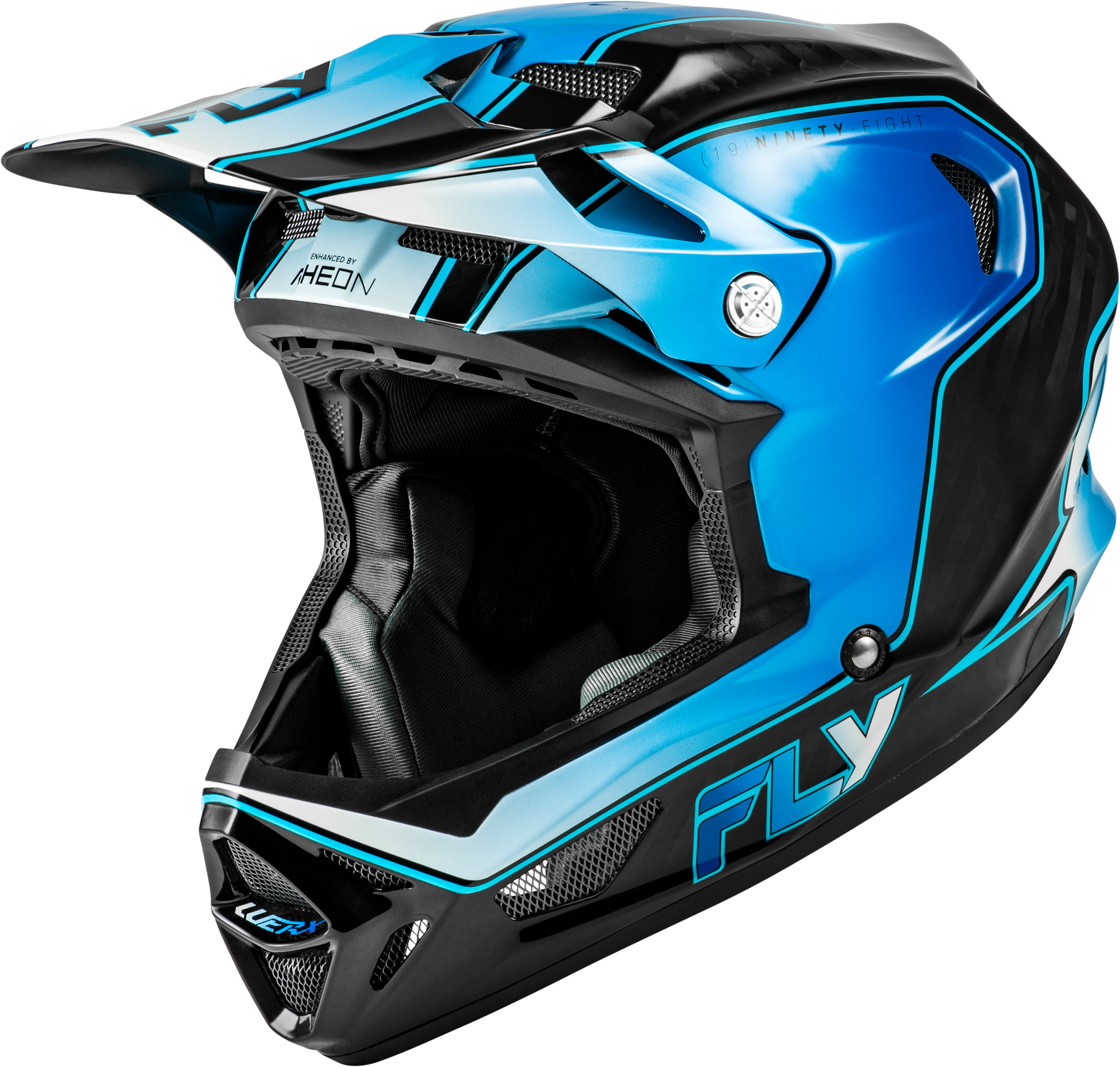 Werx R Flow Carbon Helmet Black Carbon/Blue/White Md