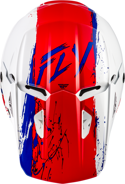 Youth Kinetic Drip Helmet Red/White/Blue Yl