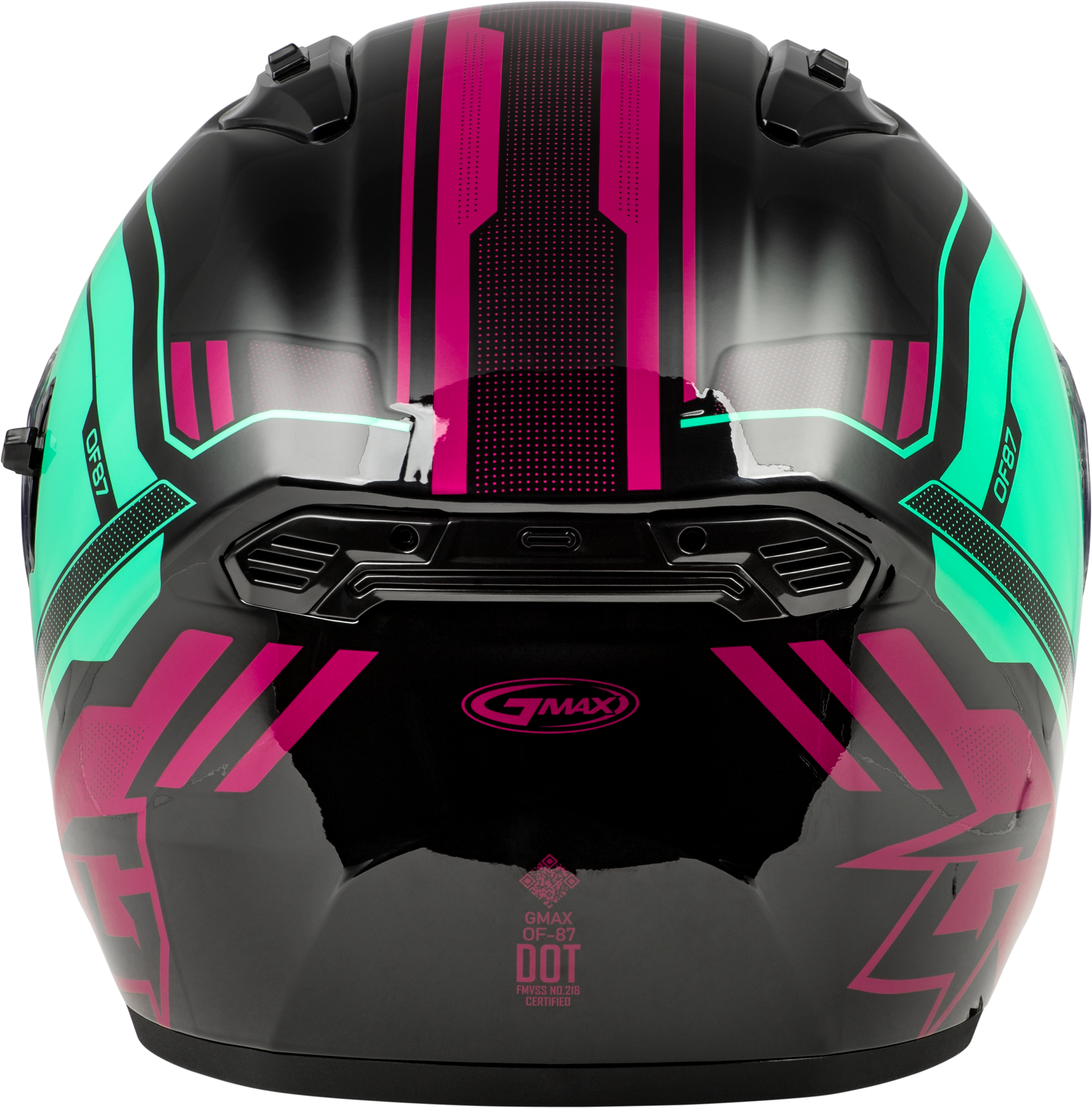 Of 87 Duke Helmet Black/Aqua/Coral Sm