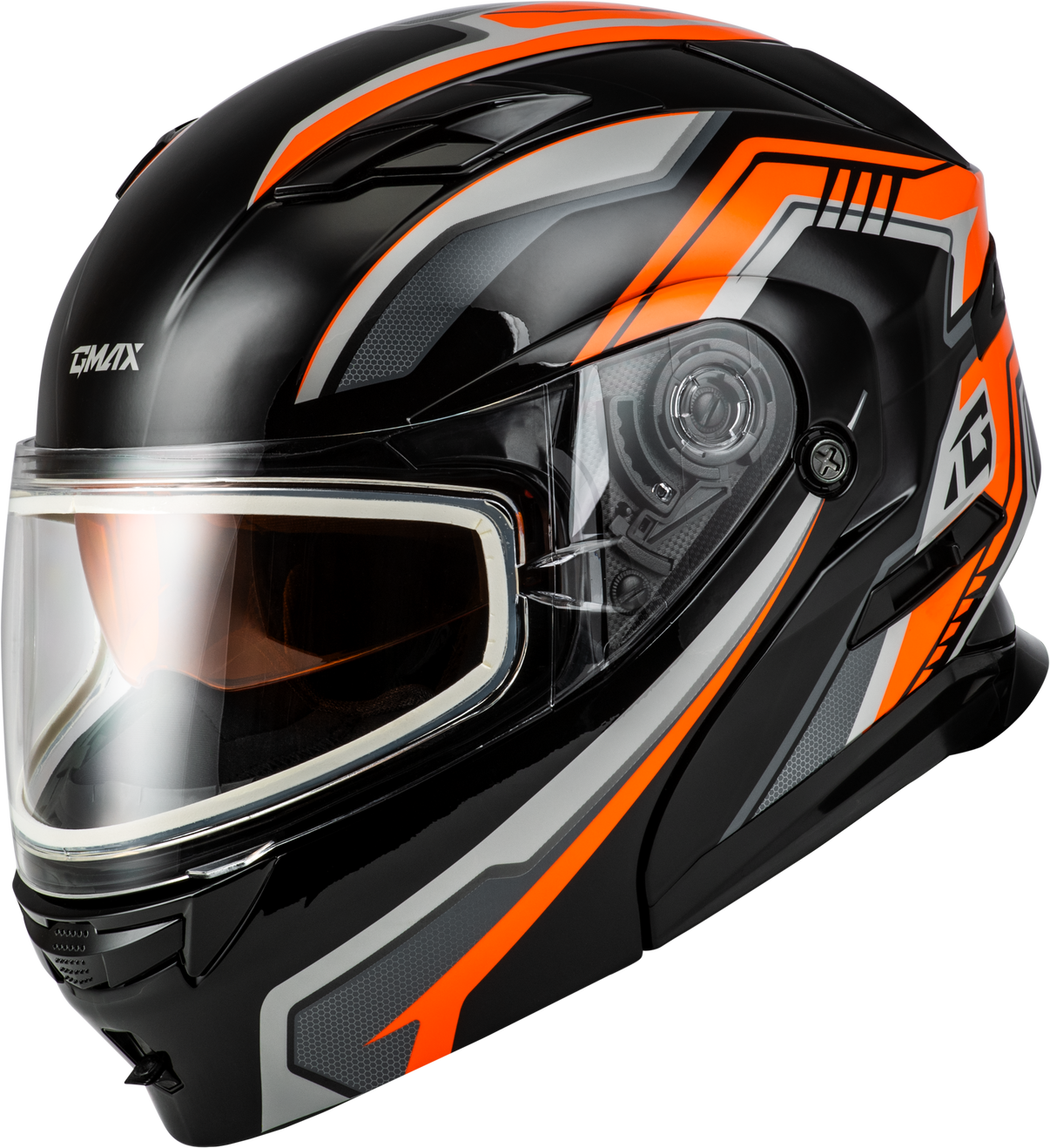 Md 01s Transistor Snow Helmet Orange/Black Lg