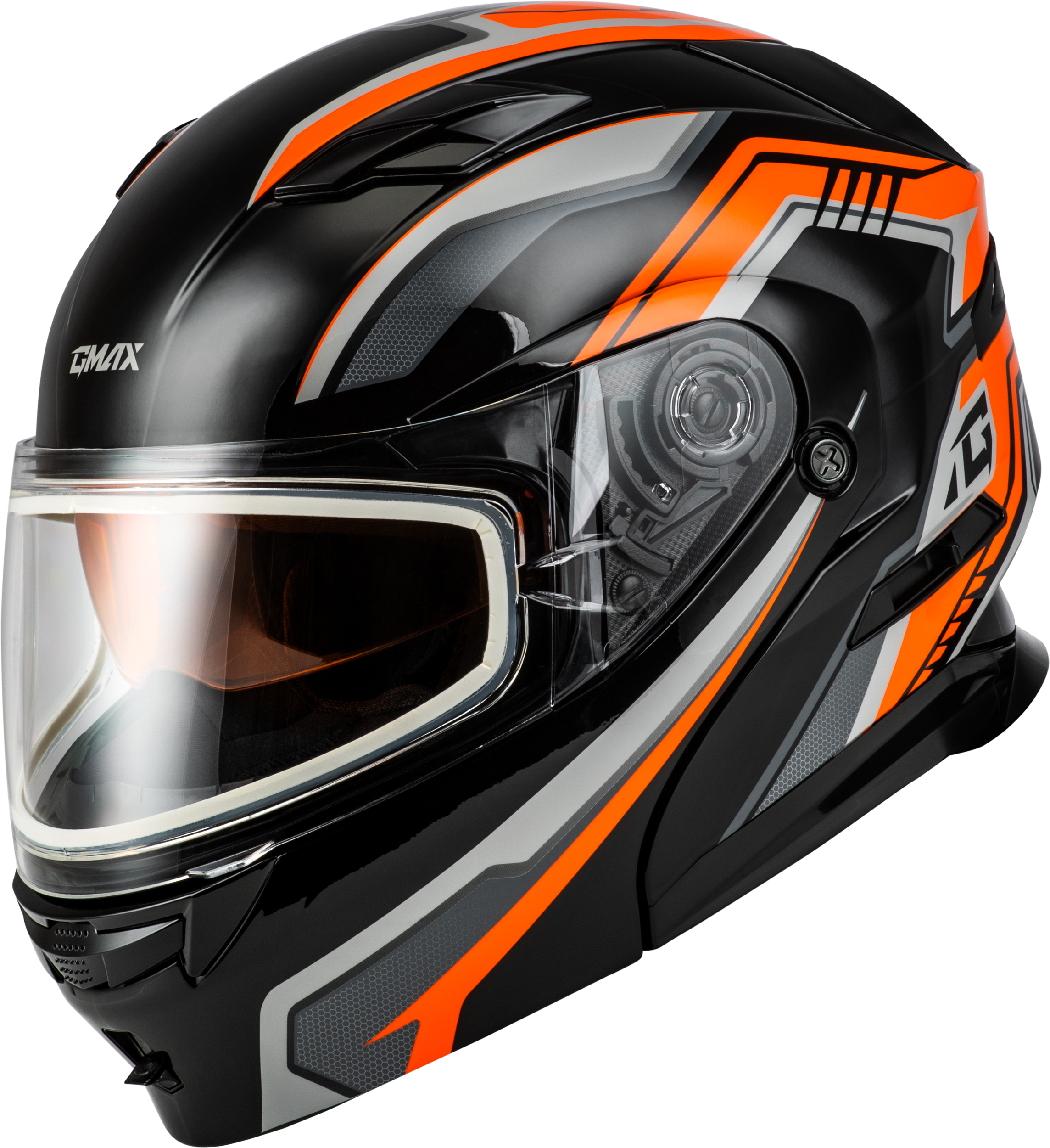 Md 01s Transistor Snow Helmet Orange/Black Lg