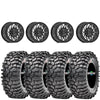 Valor V08 Beadlock Wheels + Maxxis Roxxzilla Tires (Mounted Kit) – 15x7 | 4x156 AND 4x137 Bolt Pattern | Rock-Ready Setup