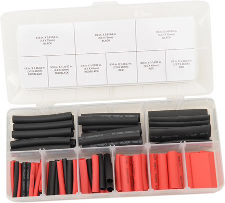 PERFORMANCE TOOL Heavy Duty Heat Shrink Tubing W541 - 106-Piece Assortment