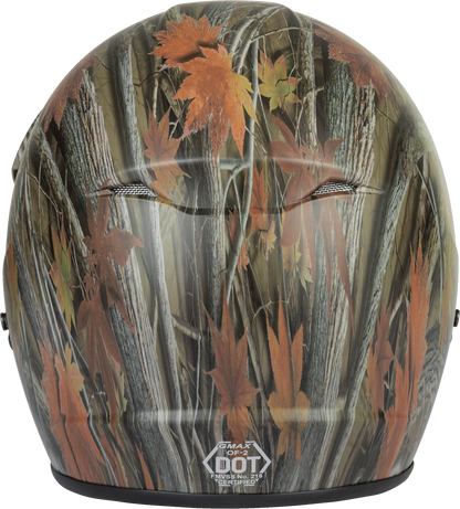 Of 2 Open Face Helmet Leaf Camo 2x