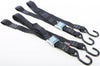 Tie Down Cam S Hook Soft Tye 1.5"X6' Black/Black Pair