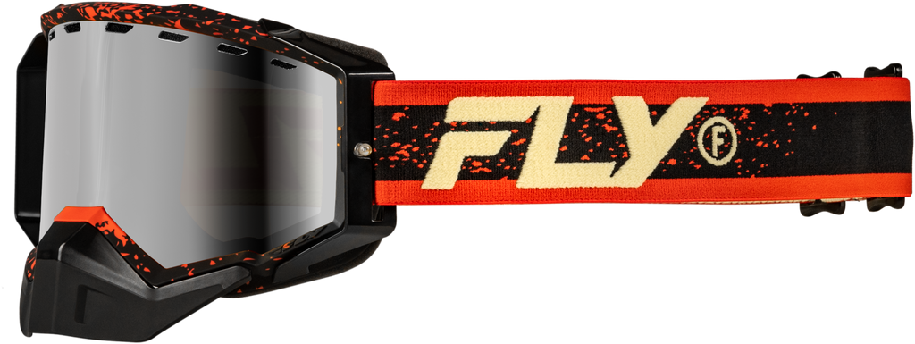 Zone Snow Goggle Blk/Red/Cream W/Red Mirror/Amber Lens