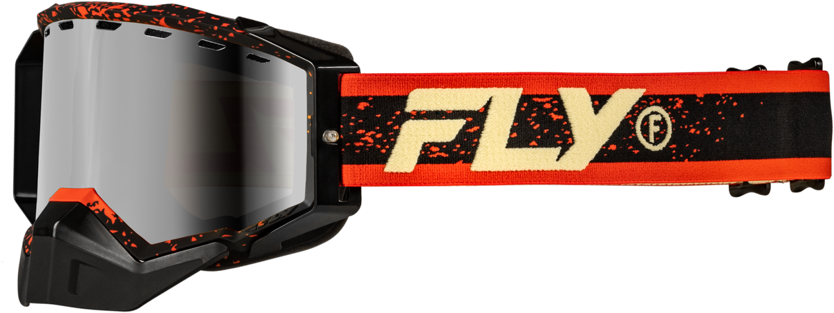 Zone Snow Goggle Blk/Red/Cream W/Red Mirror/Amber Lens