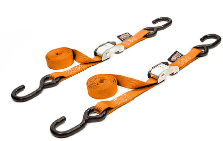 Tie Down Cam S Hook 1"X5.5' Orange Pair
