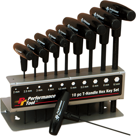 PERFORMANCE TOOL T-Handle Hex Set - 10-Pieces W80275