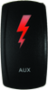 DragonFire Racing Lighted Switch Aux On/Off Red Led