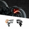 Mini Led Turn Signal Black Red Pair