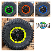 System 3 Sb4 beadlocks matte blk with colored rings on Obor Roc Scraper