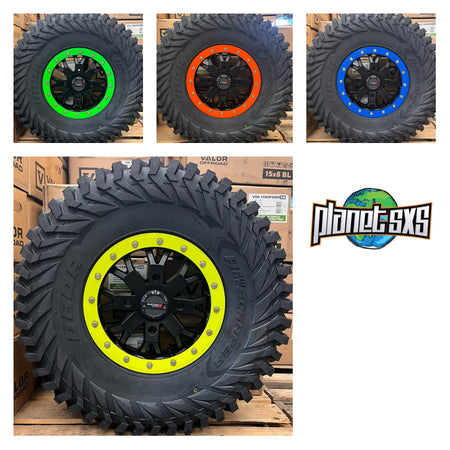 System 3 Sb4 beadlocks matte blk with colored rings on Obor Roc Scraper