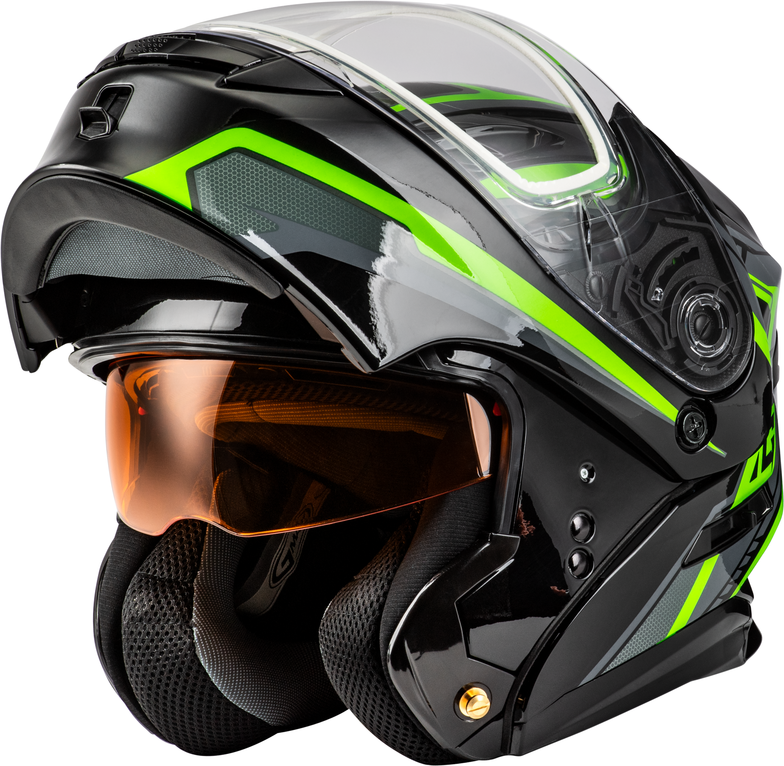 Md 01s Transistor Snow Helmet Black/Grey/Green 2x