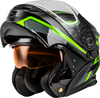 Md 01s Transistor Snow Helmet Black/Grey/Green Xs
