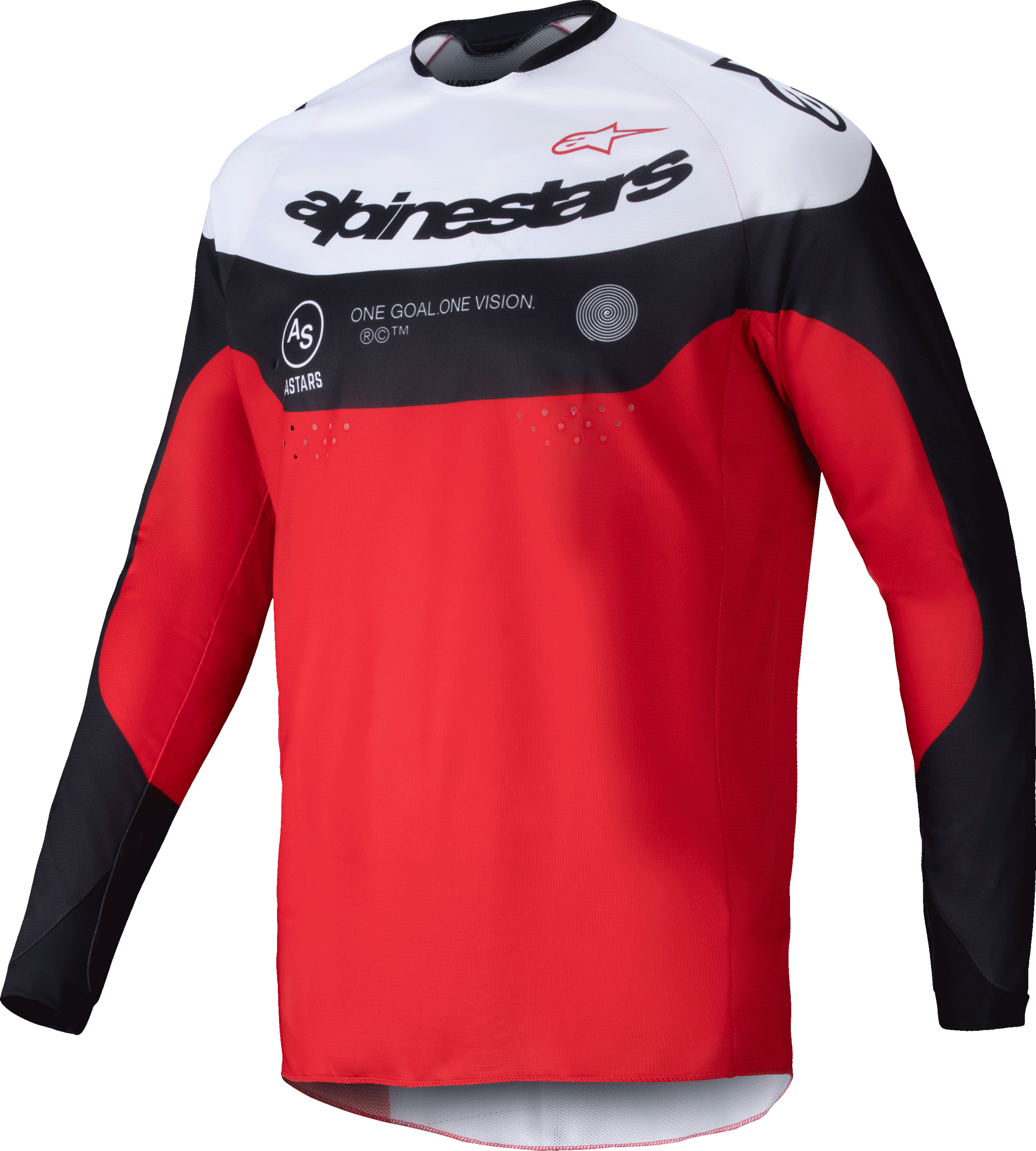 Pro Dura Jersey Black/Bright Red/White Md