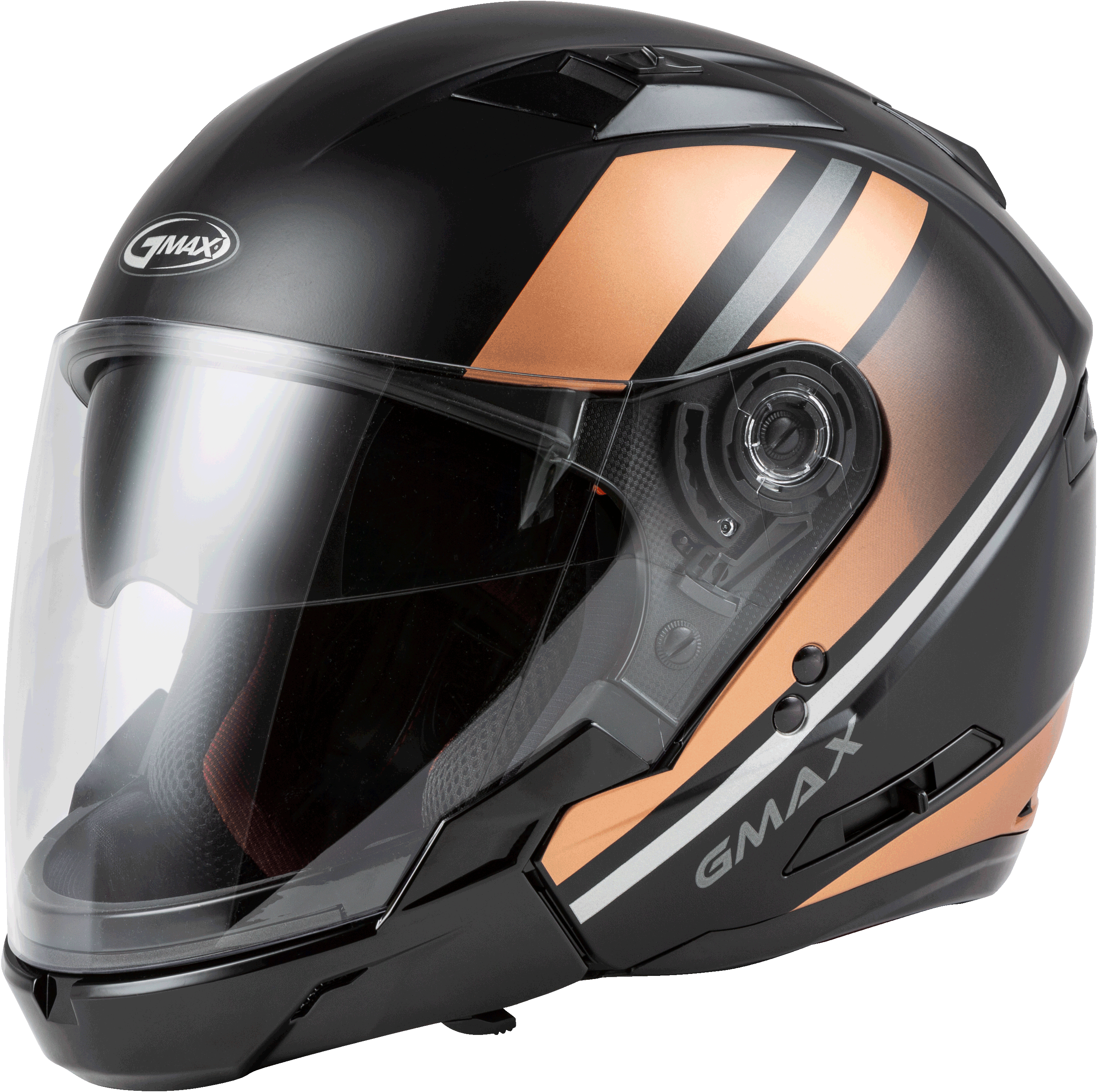 Of 77 Open Face Reform Helmet Matte Black/Copper/Silver Sm