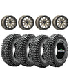 Valor V15 Bronze Beadlock Wheels + Obor Roc Scraper Tires (Mounted Kit) – Fits UTVs with 5/4.5 Bolt Pattern