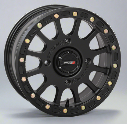 System 3 SB-5 Beadlock Wheels – Matte Black or Gunmetal | 14x7 & 15x7 | Fits Polaris, Can-Am, Honda UTVs