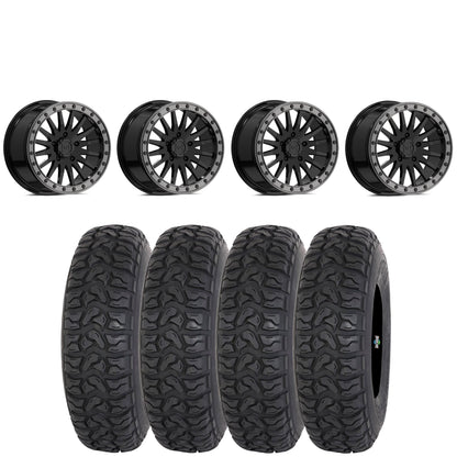 VALOR OFFROAD V06 GLOSS BLACK BEADLOCKS ON HIGHLIFTER CHICANE LT