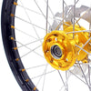 KKE 21 & 19 MX Rims for Suzuki RMZ250 2007-2025 RMZ450 2005-2025 Gold Nipple