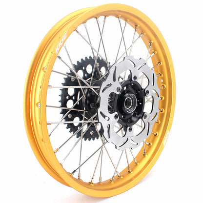 KKE 21 & 19 Dirt Bike Gold Rims for Suzuki RM125 2001-2007 RM250 2008