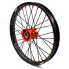 KKE 19"*1.6/16"*1.85 Big Kid's Wheels Rims Set For KTM SX85 2021 2022 2023 2024 Orange Nipples & Black Spokes