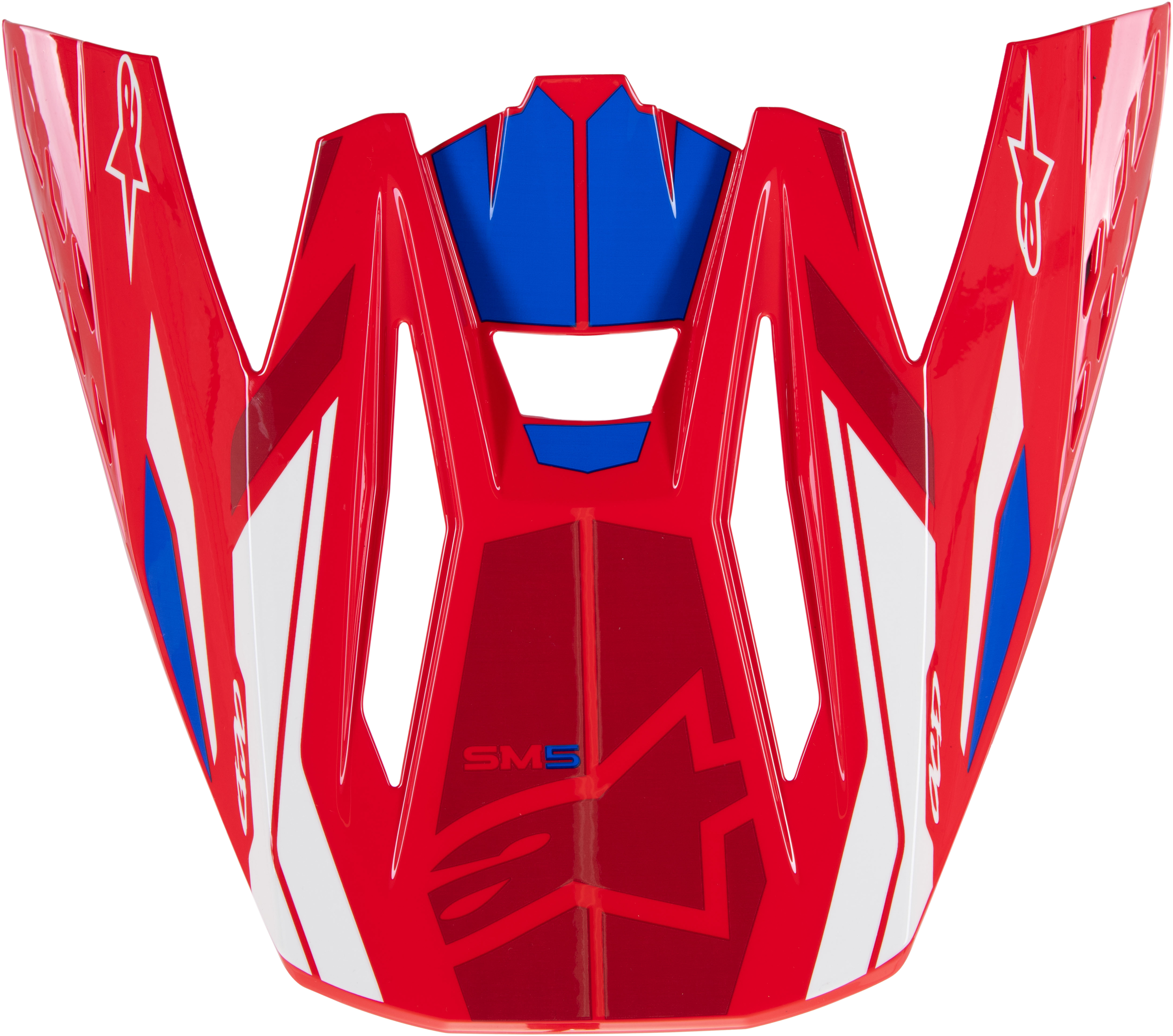 S M5 Visor Action 2 Bright Red/Blue Glossy