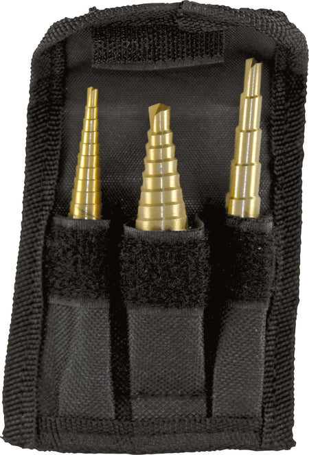 PERFORMANCE TOOL W9003 3 Pc Step Drill Set - Versatile and Durable