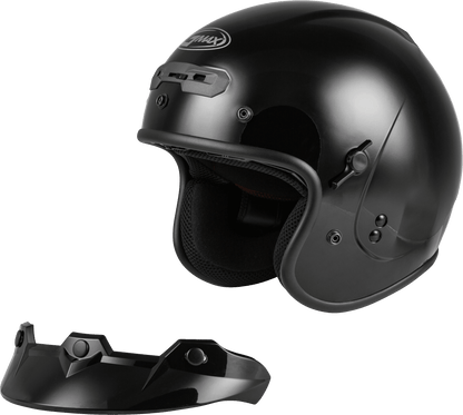 Gm 32 Open Face Helmet Black Sm