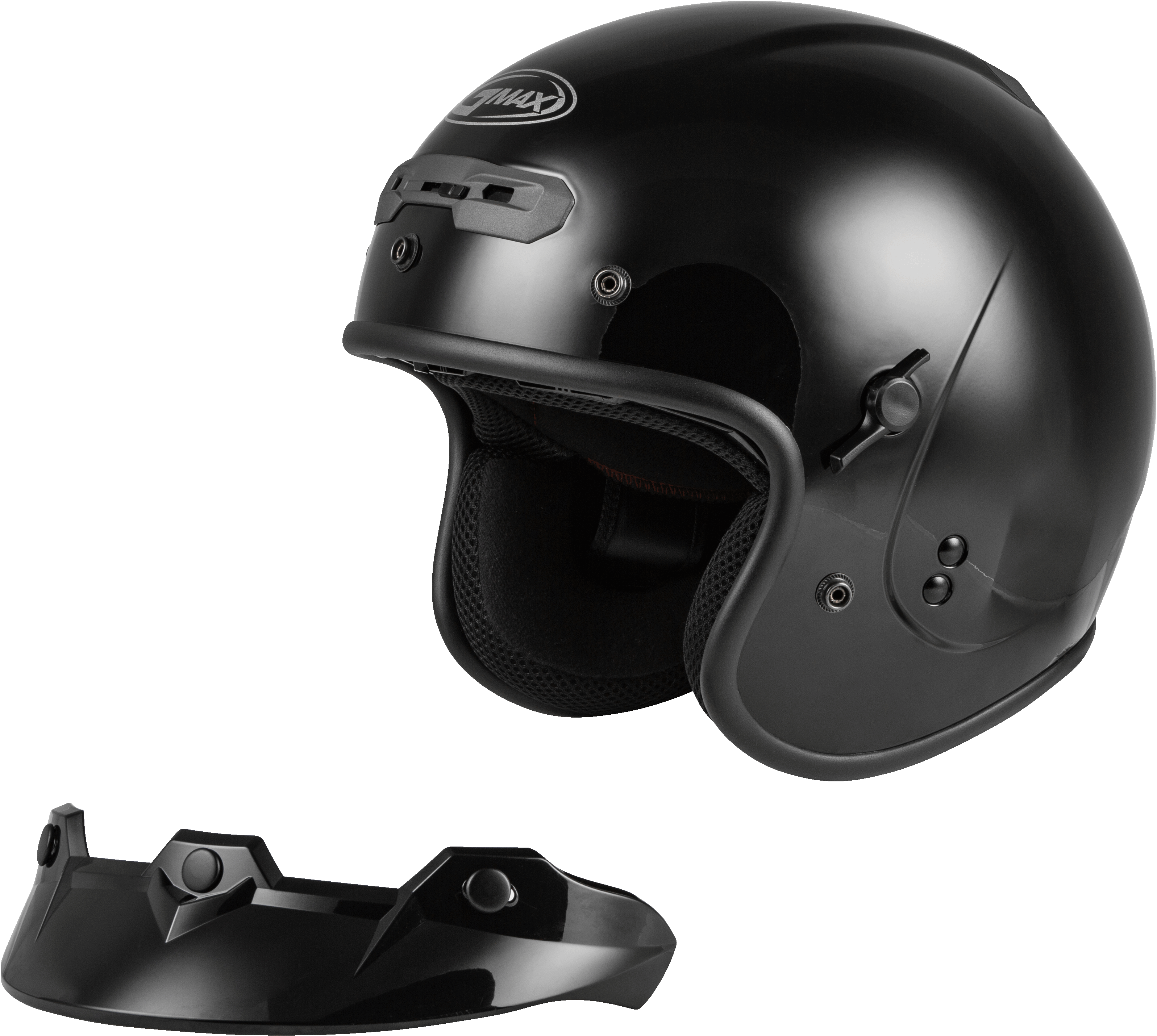 Gm 32 Open Face Helmet Black Xs