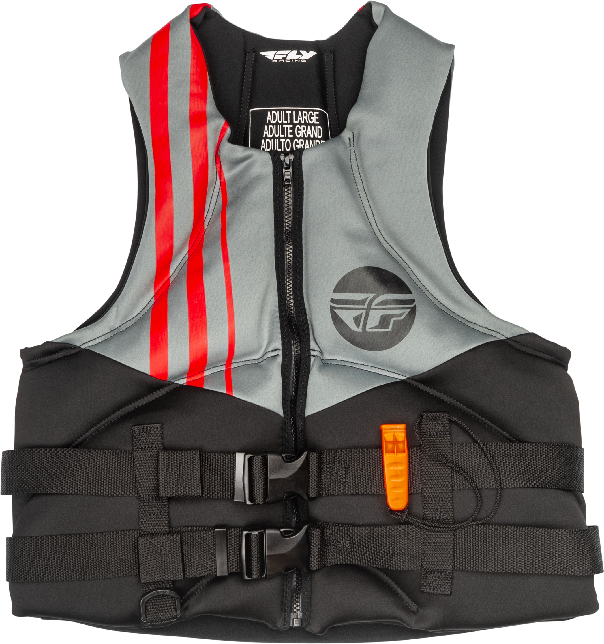 Neoprene Flotation Vest Black/Grey/Red Xs