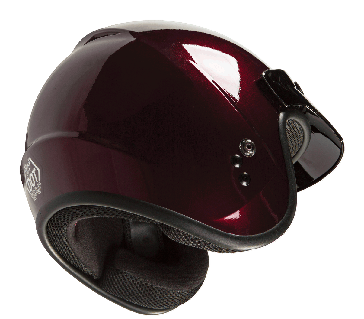 Of 2 Open Face Helmet Wine Red 2x