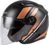 Of 77 Open Face Reform Helmet Matte Black/Copper/Silver Sm
