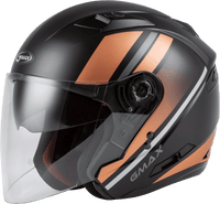 Of 77 Open Face Reform Helmet Matte Black/Copper/Silver Sm