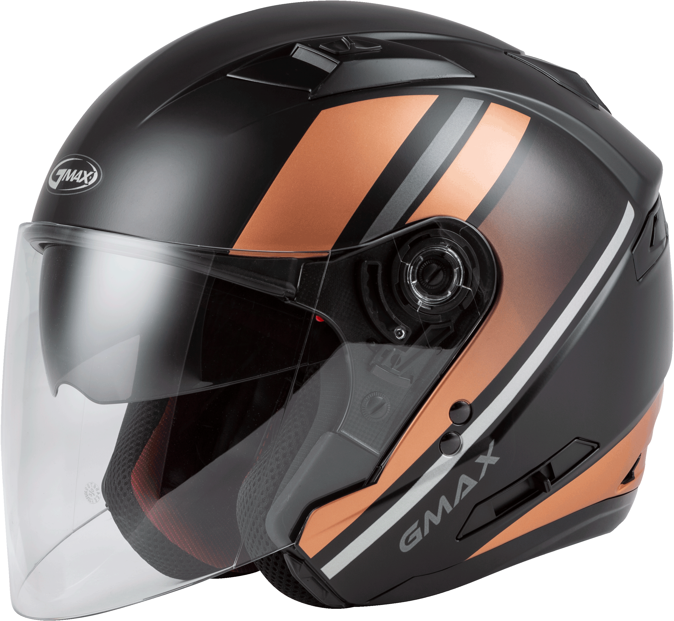 Of 77 Open Face Reform Helmet Matte Black/Copper/Silver Sm