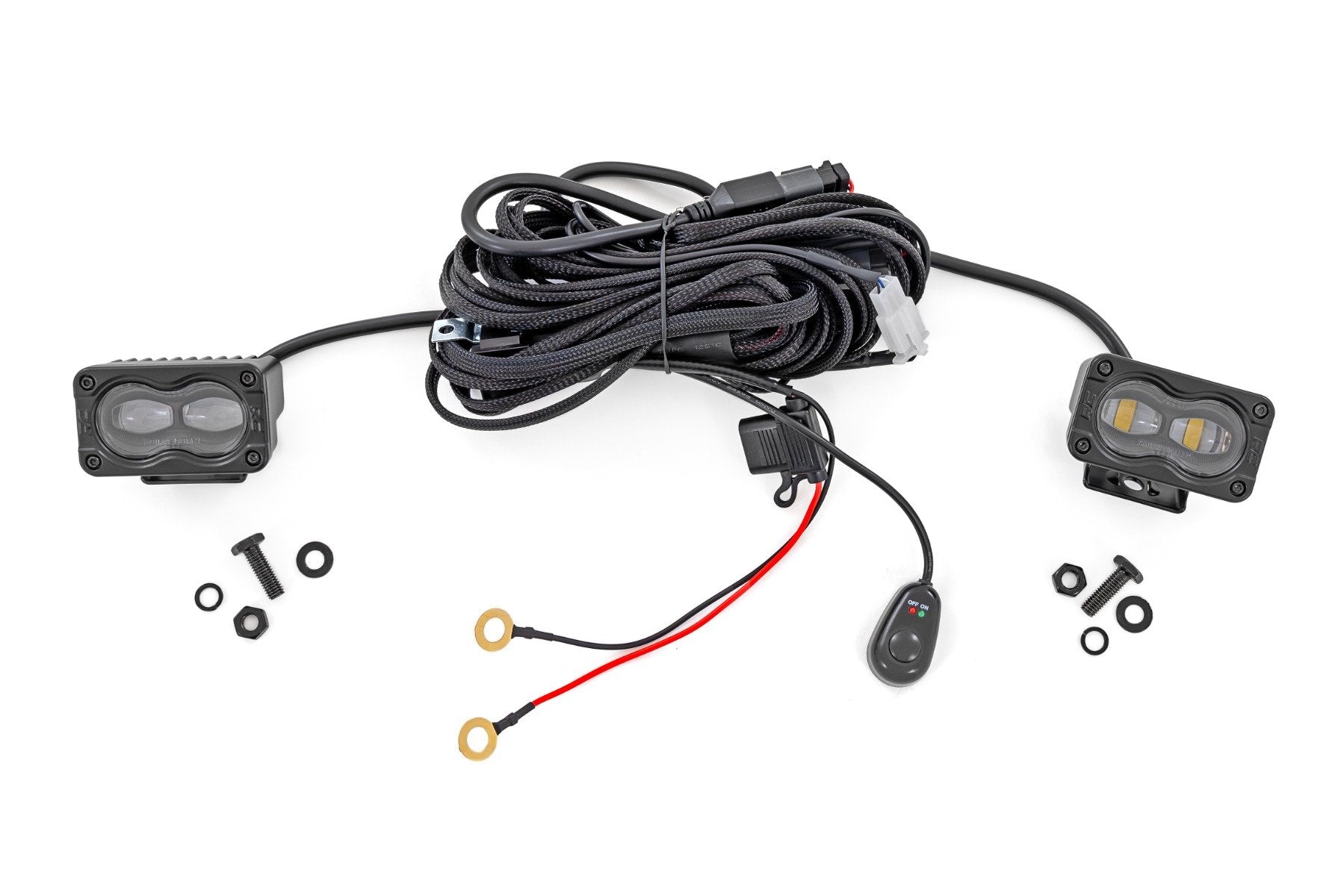 3x1.75 Inch Black Series LED Slim Aux | SAE Fog | Pair | 70910