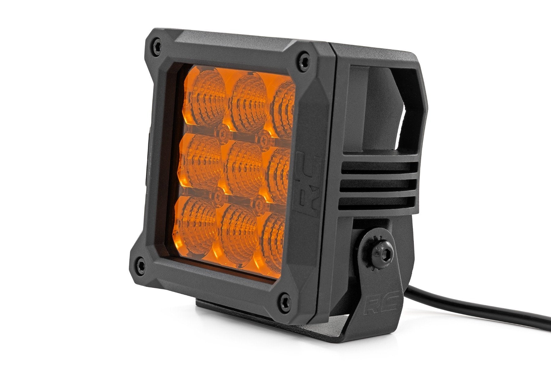4 Inch Chrome Series LED Amber Light Pods | Square | Amber DRL | Pair | 70905ADRL