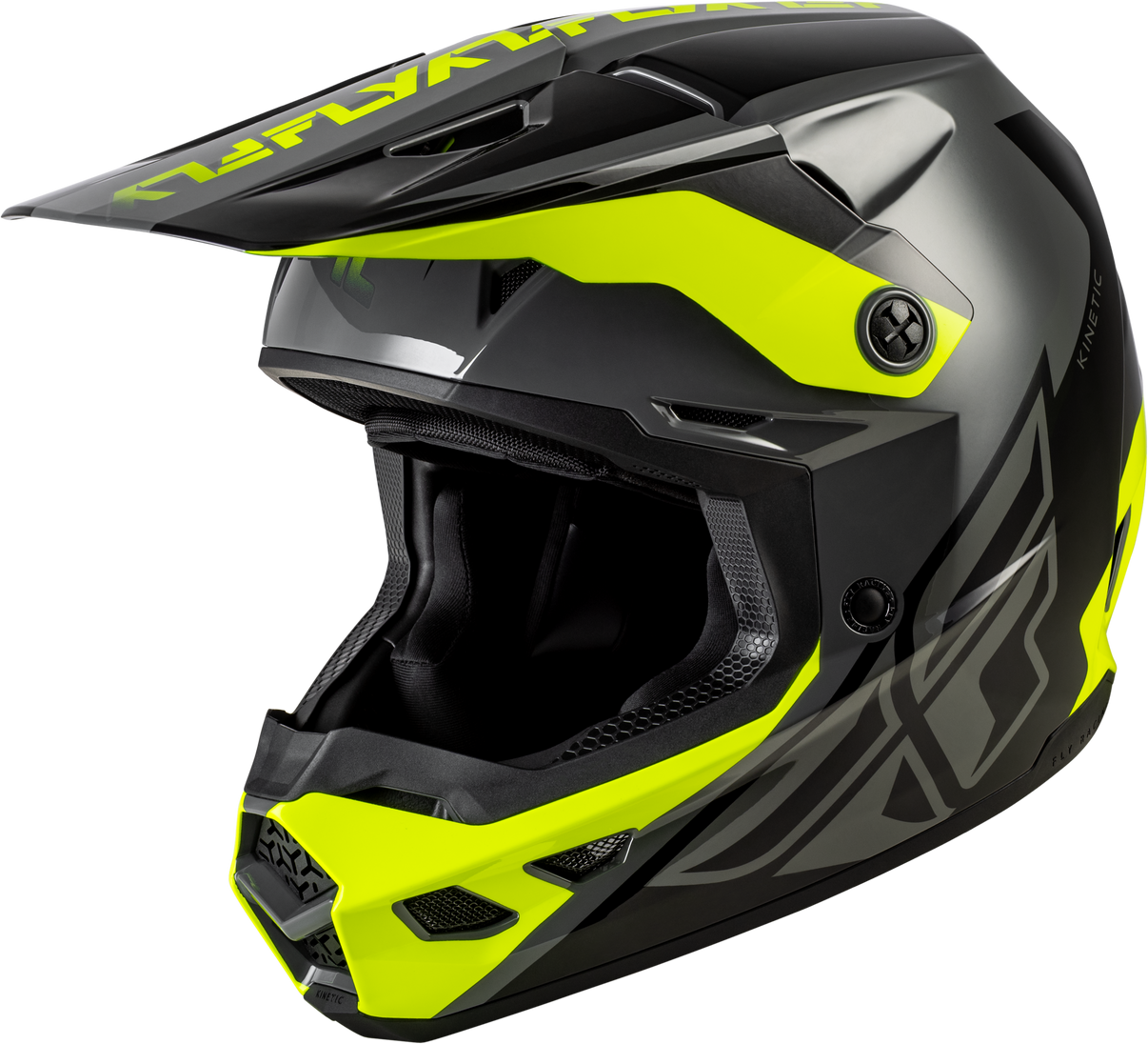 Kinetic Crest Helmet Grey/Black/Hi Vis Xs