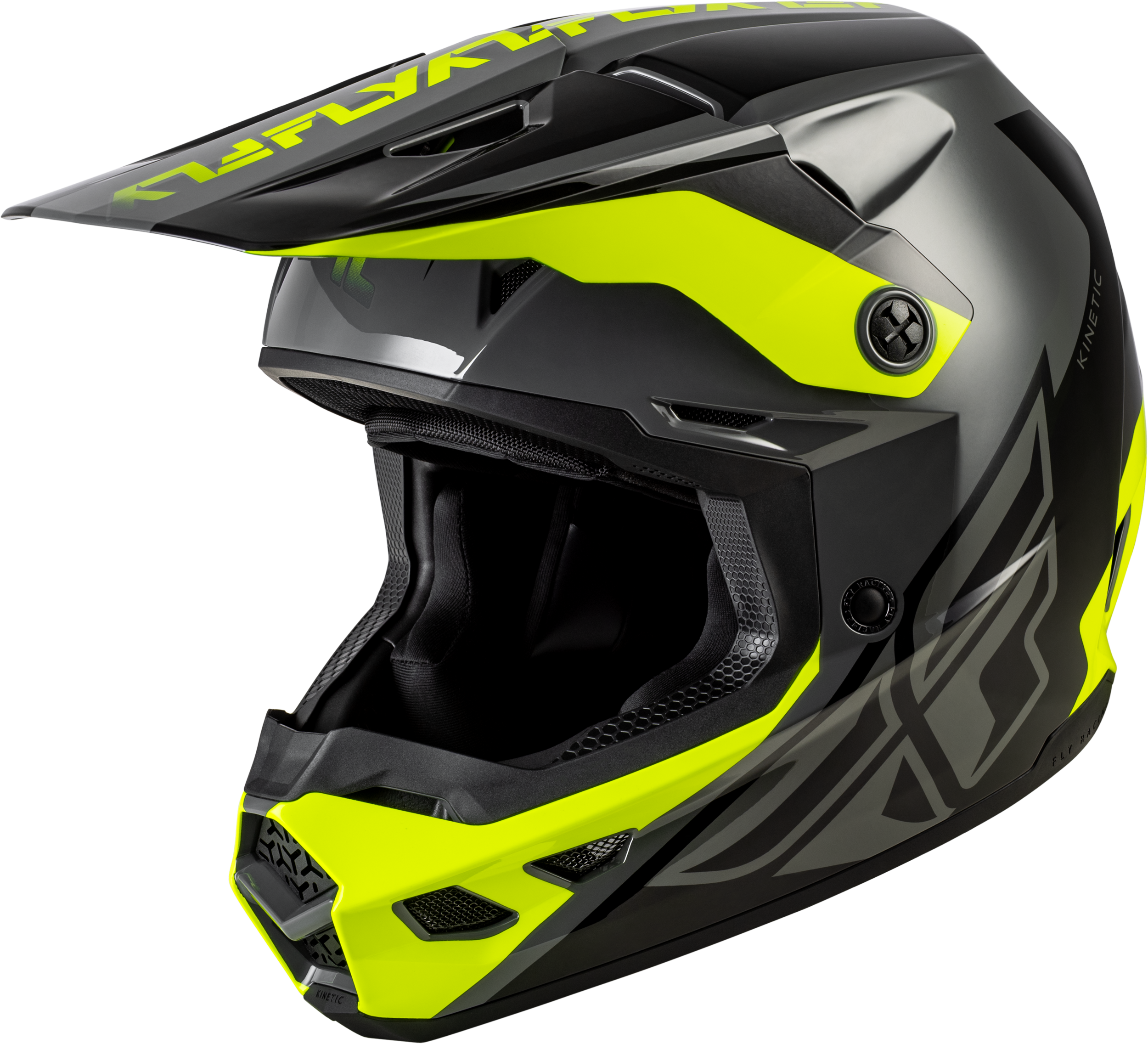 Kinetic Crest Helmet Grey/Black/Hi Vis Md