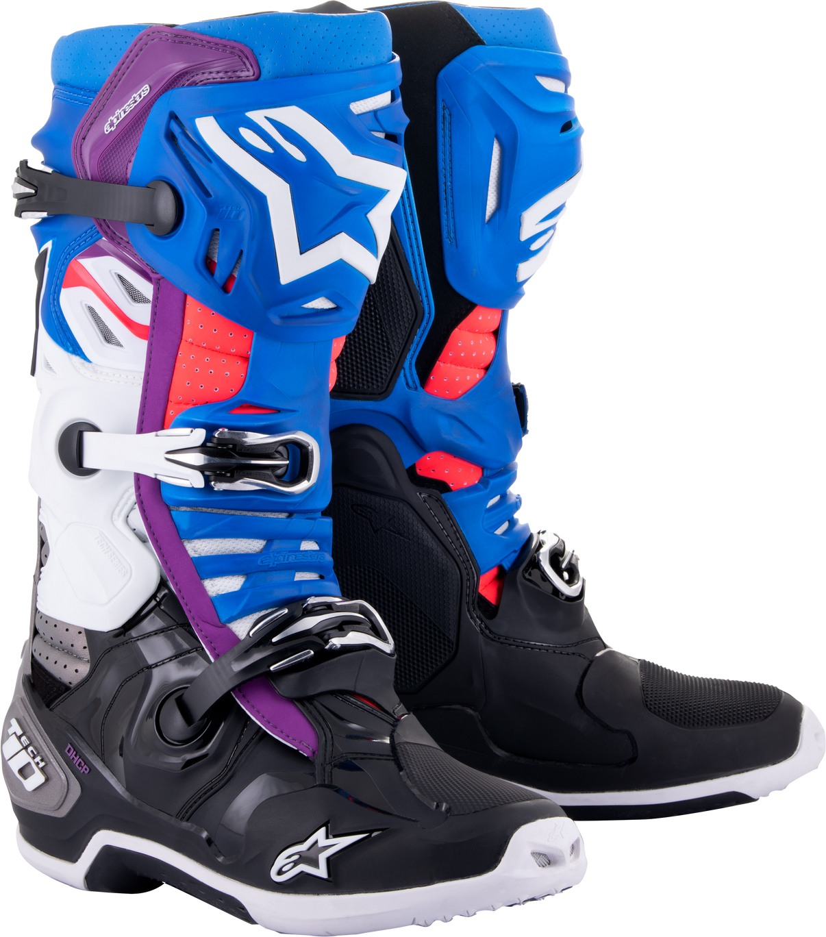 Tech 10 Supervented Boots Blk/Enamel Blu/Pur/Wht Sz 14