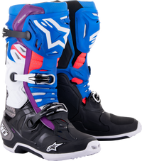 Tech 10 Supervented Boots Blk/Enamel Blu/Pur/Wht Sz 9