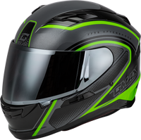 Ff 98 Aftershock Helmet Grey/Neon Green Xl