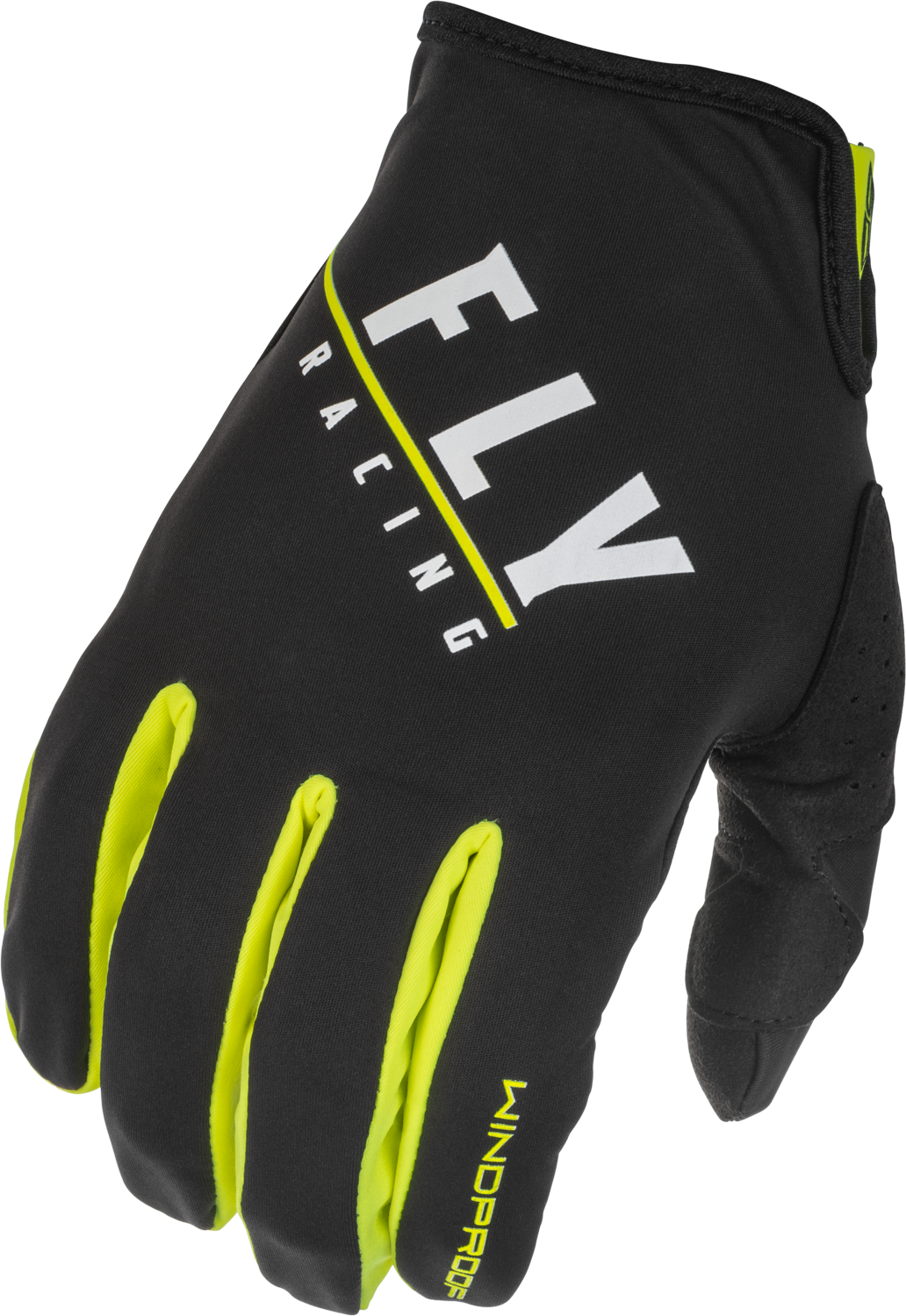 Windproof Gloves Black/Hi Vis Sz 09