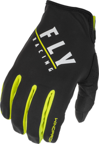 Windproof Gloves Black/Hi Vis Sz 08