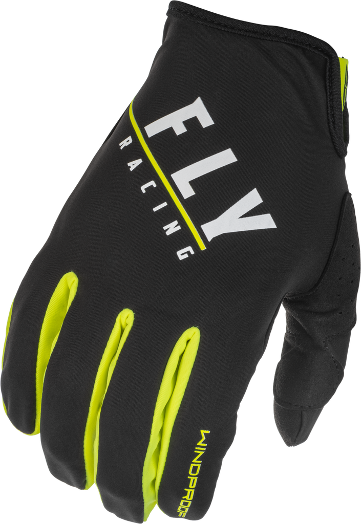 Windproof Gloves Black/Hi Vis Sz 10